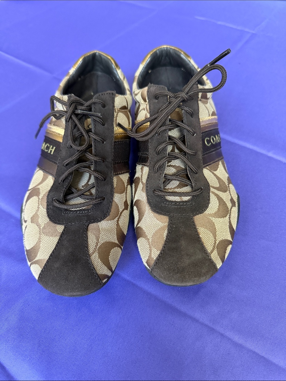 Coach Signature Jayme Khaki /Brown Sneakers Women's Sz 8 - Picture 11 of 12